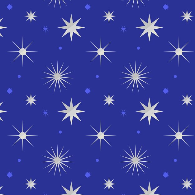 Silver stars pattern design