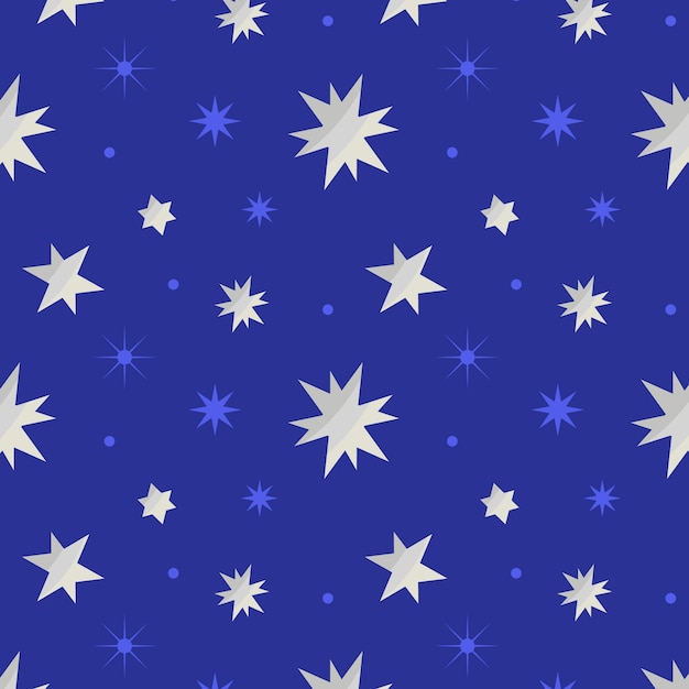 Silver stars pattern design