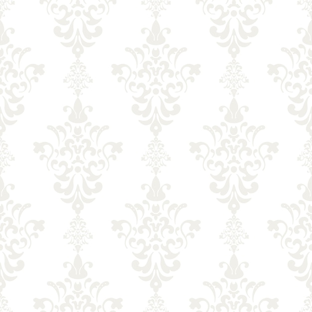 Free vector silver vintage seamless wallpaper. background endless, repetition vector illustration design