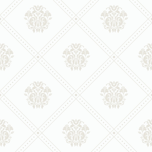 Free vector silver vintage seamless wallpaper with grid vector background