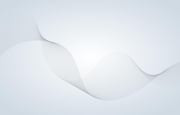 Free vector silver wavy lines on white background