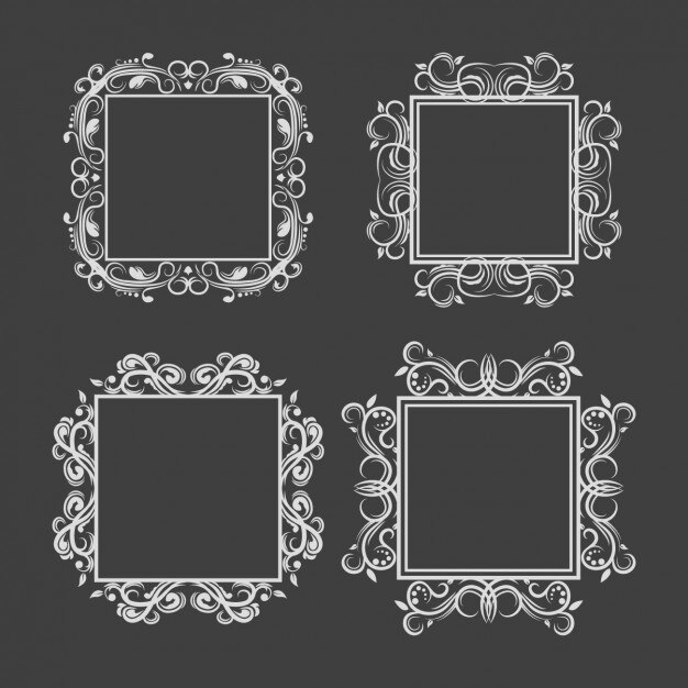 Silvery frames collection