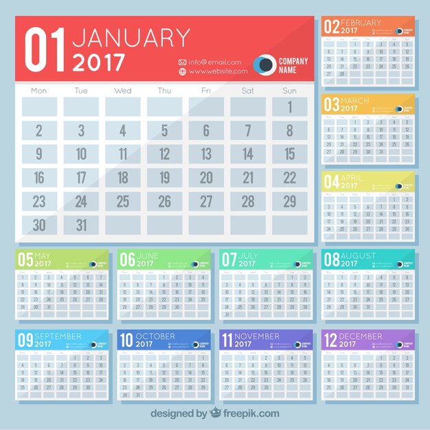 Простой календарь 2017