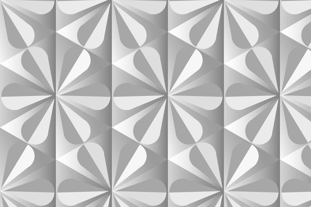 Simple 3d geometric pattern vector grey background