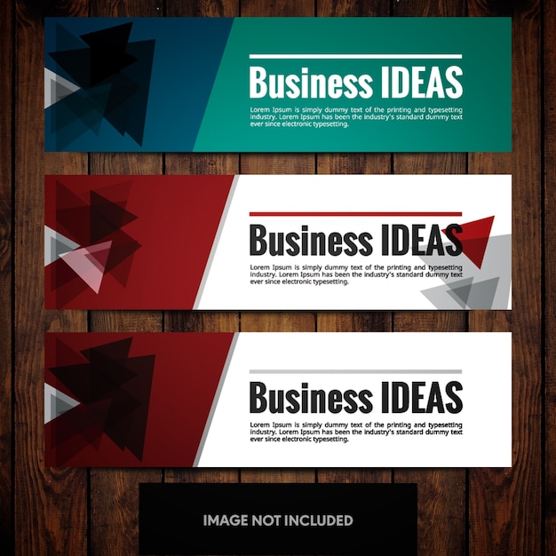 Simple abstract banner design templates with triangle