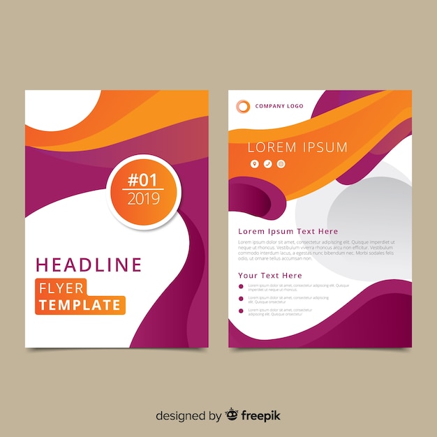 Free vector simple abstract flyer