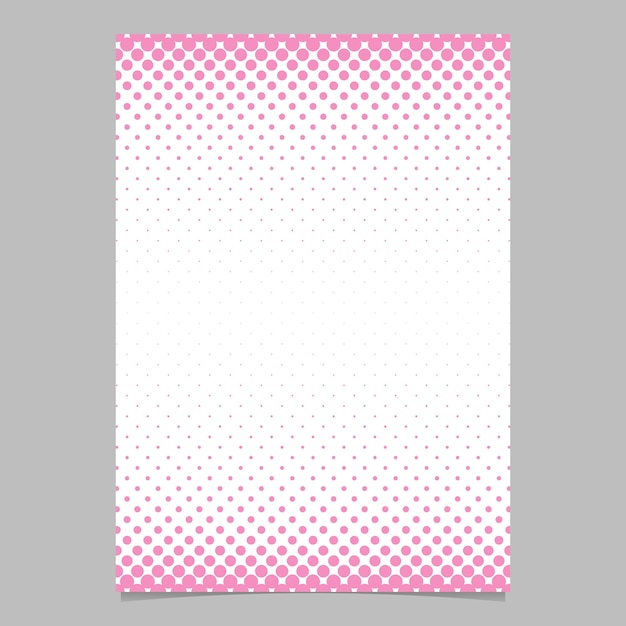 Free vector simple abstract halftone dot pattern brochure design template - vector document background illustration with circle pattern