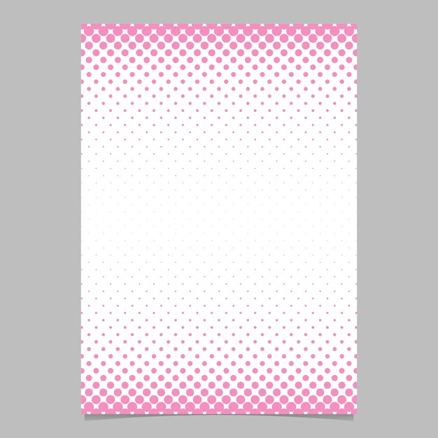 Simple abstract halftone dot pattern brochure design template - vector document background illustration with circle pattern