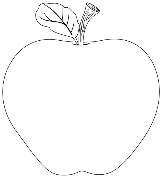 Простая иллюстрация Apple Line Art