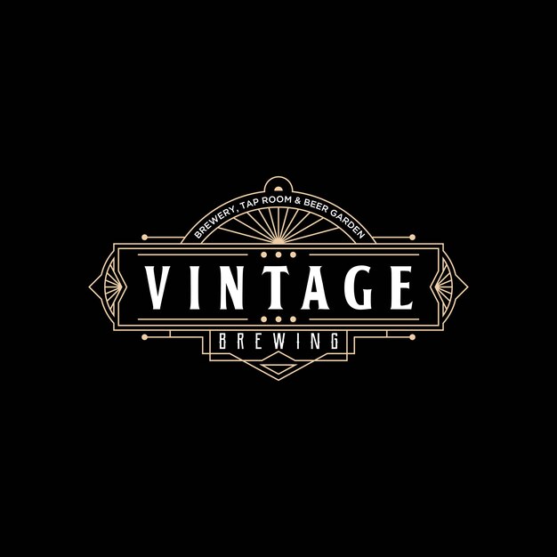 Download Free Simple Art Deco Brewing Vintage Logo Design Set Template Premium Vector Use our free logo maker to create a logo and build your brand. Put your logo on business cards, promotional products, or your website for brand visibility.