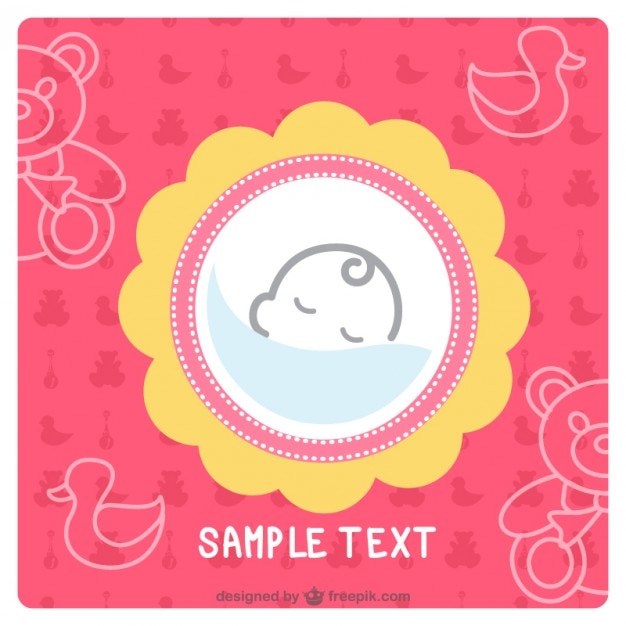 Simple baby card design