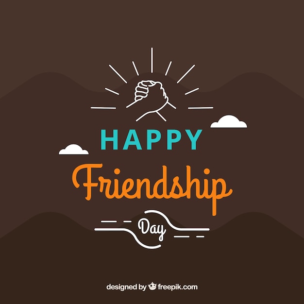 Simple background of happy friendship