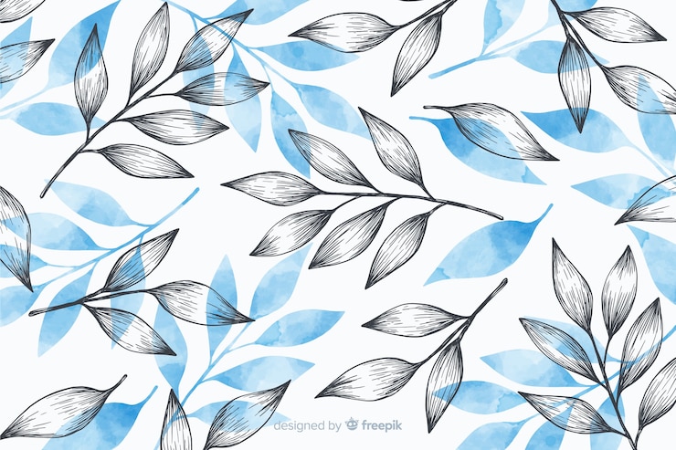 Free Vector simple background with gray and blue leaves