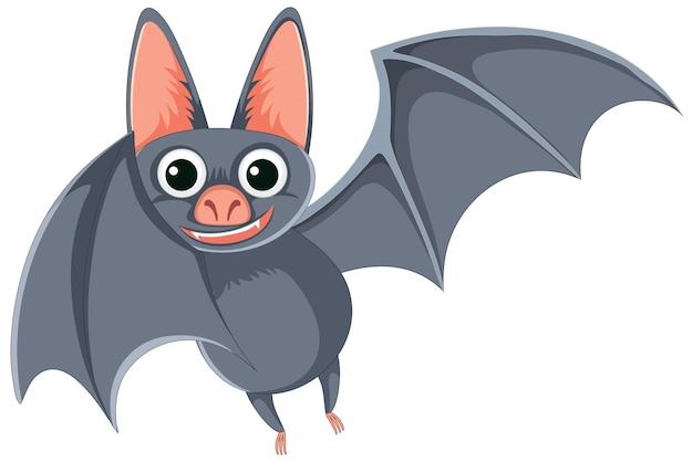 Free vector simple bat flying isolated in vector cartoon style