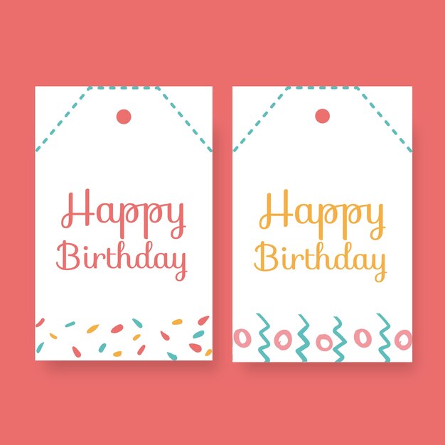 Simple birthday gift tag