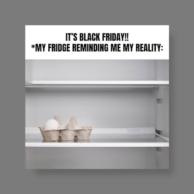 Free vector simple black friday sales long meme