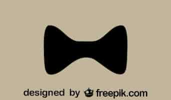 Free vector simple black retro bowtie icon