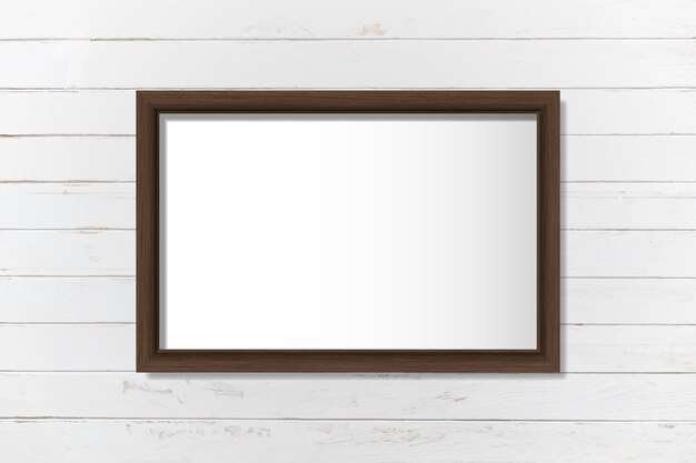 Simple blank frame on the wall