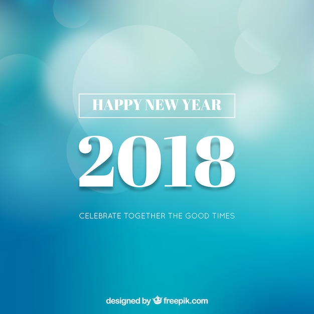 Simple blue new year background