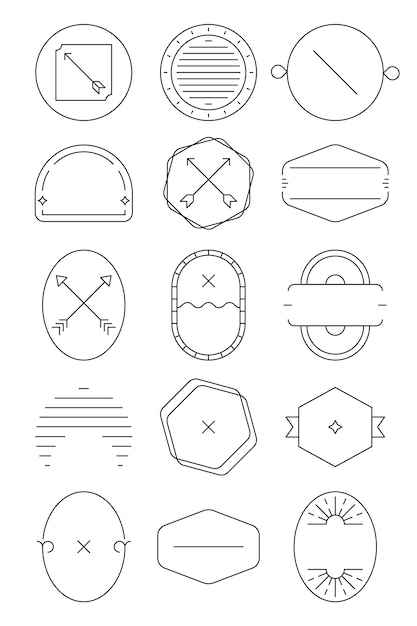 Ovales Logo Rahmen Design-Abzeichen Auto-Symbol Einfach Vektor Abbildung -  Illustration von zeichen, form: 266548531