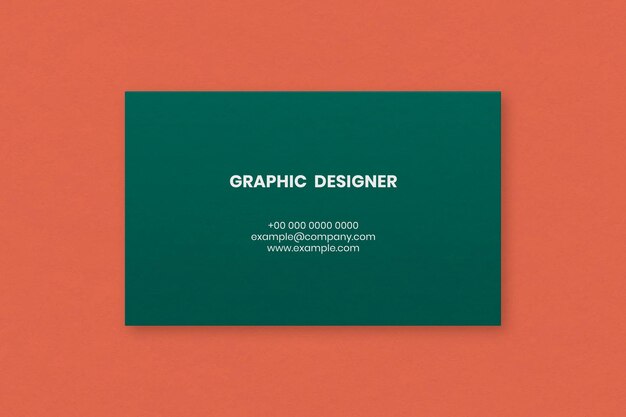 Simple business card design in green tone