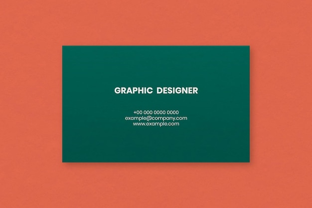 Simple business card design in green tone