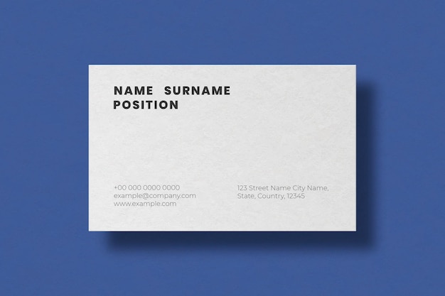 Free vector simple business card design in white tone