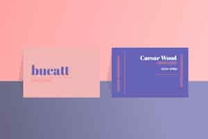 Free vector simple business card template in two colors