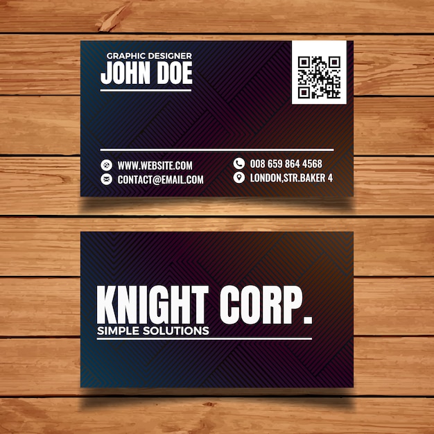 Free vector simple business card