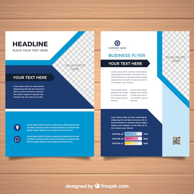 Free vector simple business flyer template