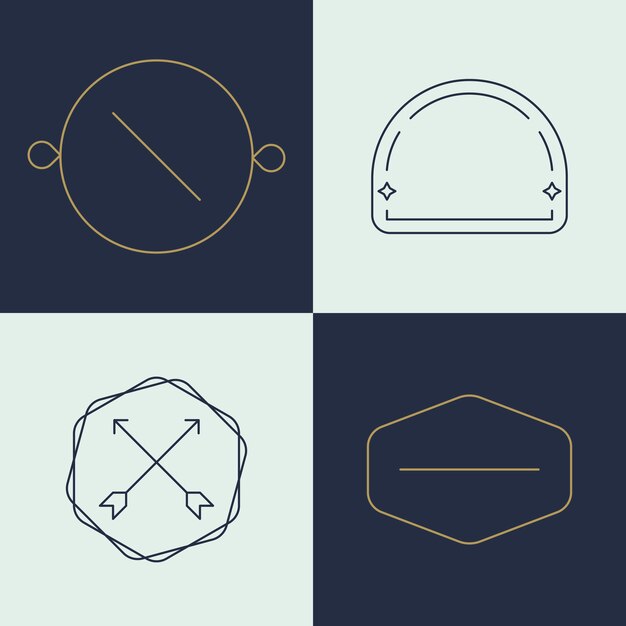 Simple business logo set