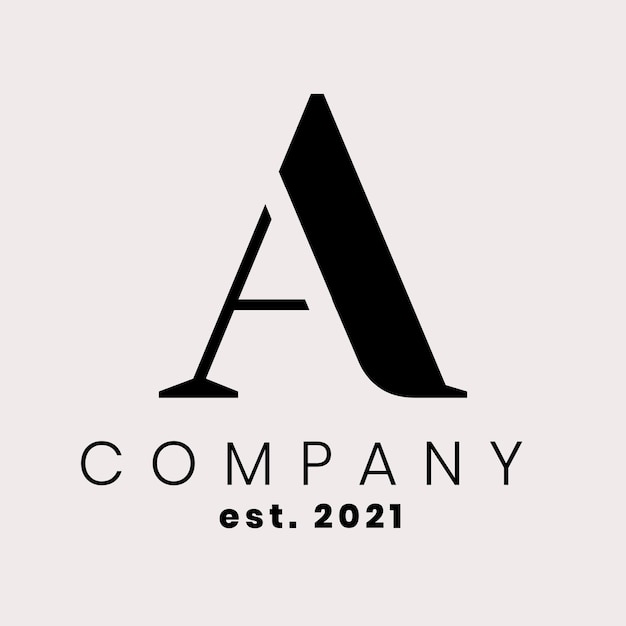 Logo aziendale semplice con un design a lettera