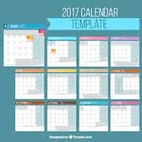 Free vector simple calendar 2017 template