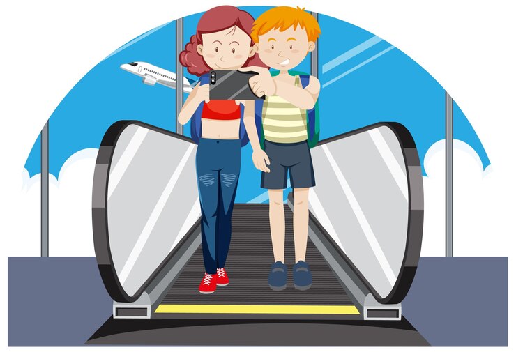 Free Vector simple character of couple tourist
