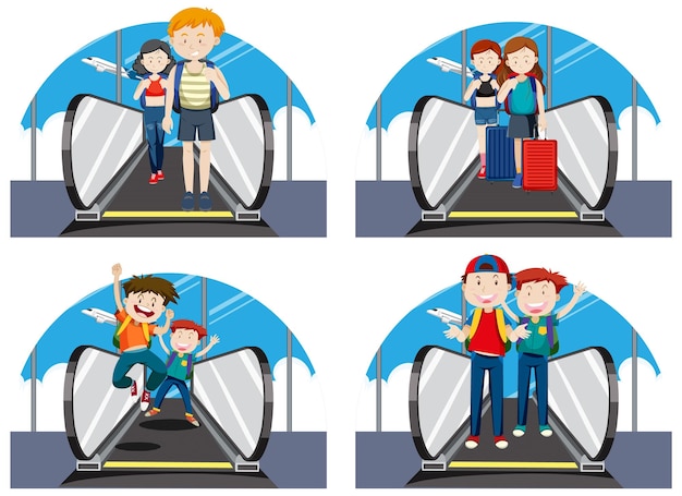 Free vector simple character of tourists