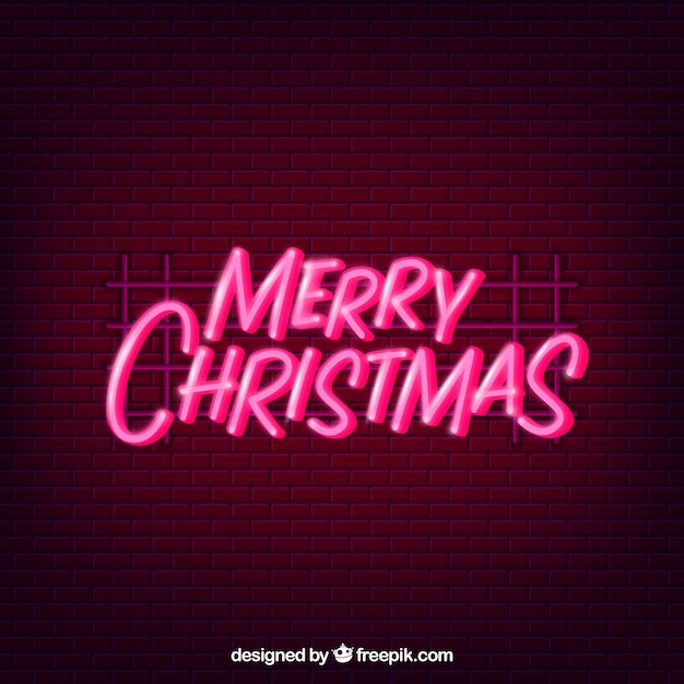 simple christmas background in pink neon