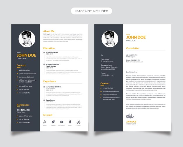 Simple and clean resume design