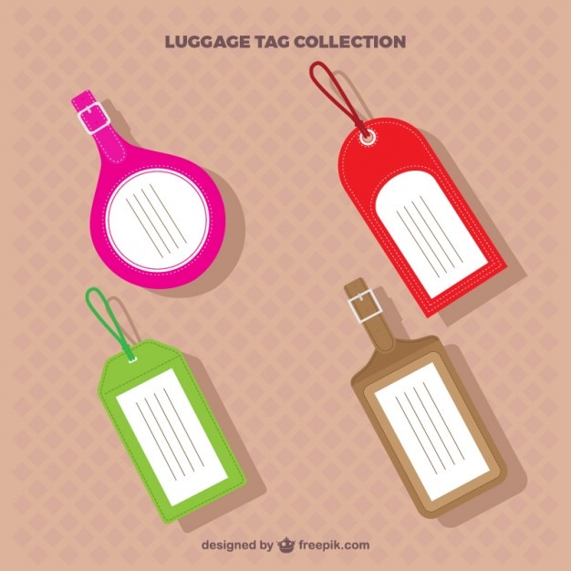 Free vector simple colored tags set