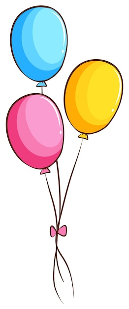 Free vector a simple coloured drawing of balloons