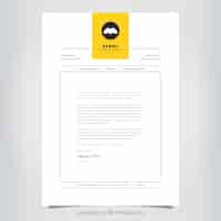 Free vector simple corporate brochure with a yellow tab