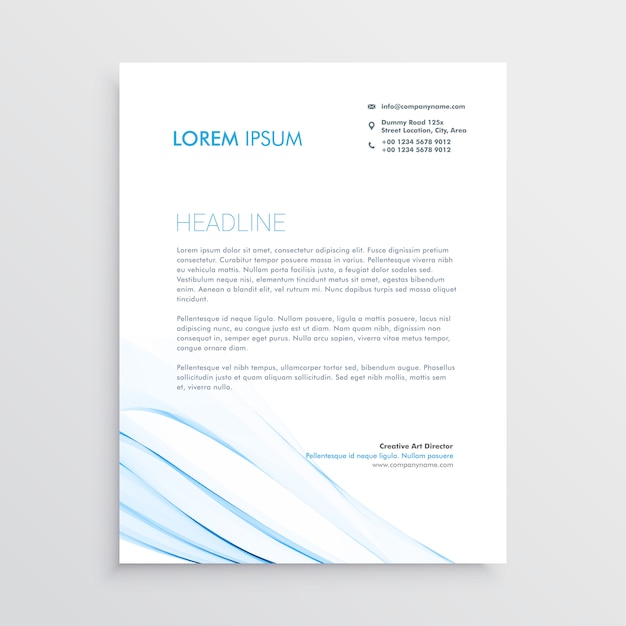 Free vector simple creative letterhead template design