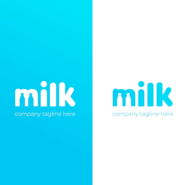 Простой симпатичный логотип для бренда коровьего молока.