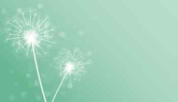 Free vector simple dandelion flower seeds background design