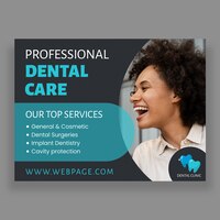 Free vector simple dental services banner