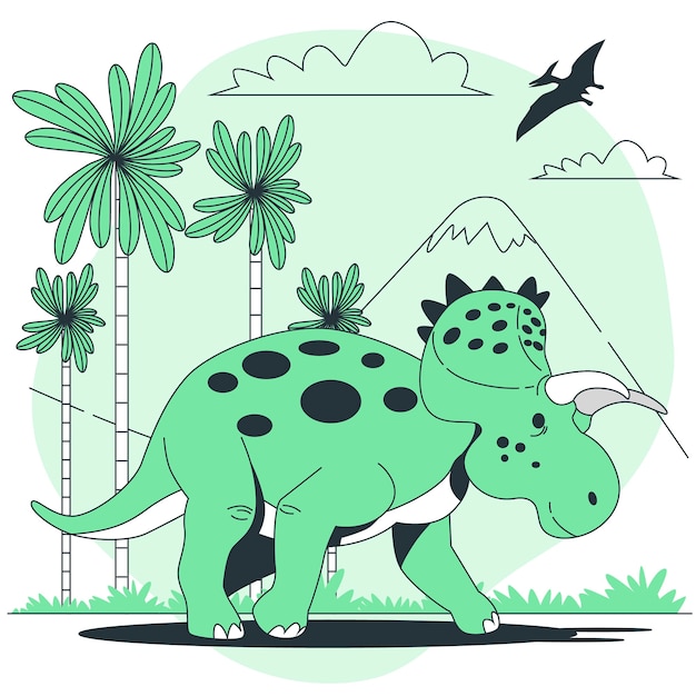 Free vector simple dinosaur concept illustration