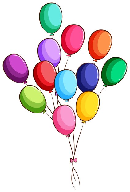 A simple drawing of a group of balloons