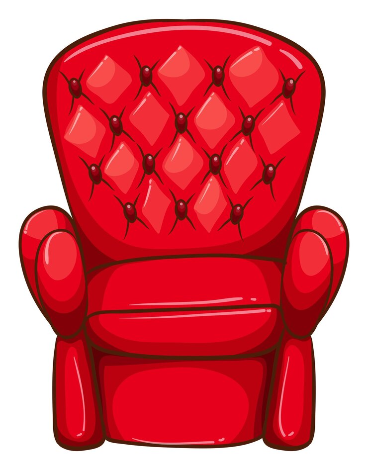 Free Vector a simple drawing of a red chair
