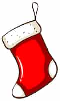 Free vector a simple drawing of a red christmas stocking