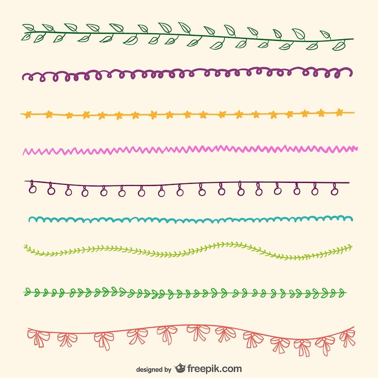 Free Vector simple drawn bunting