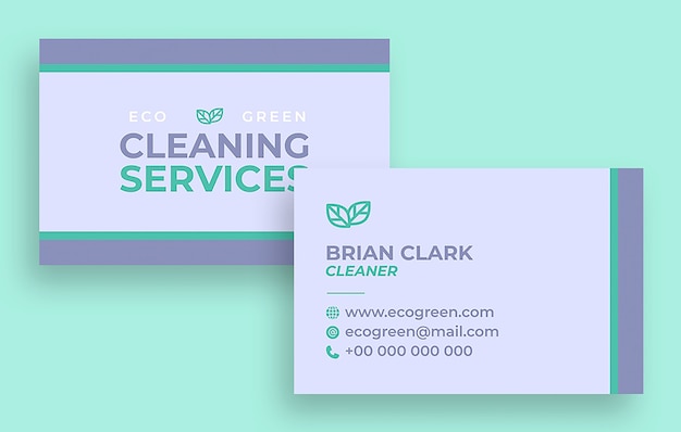 Simple ecogreen cleaning services business card